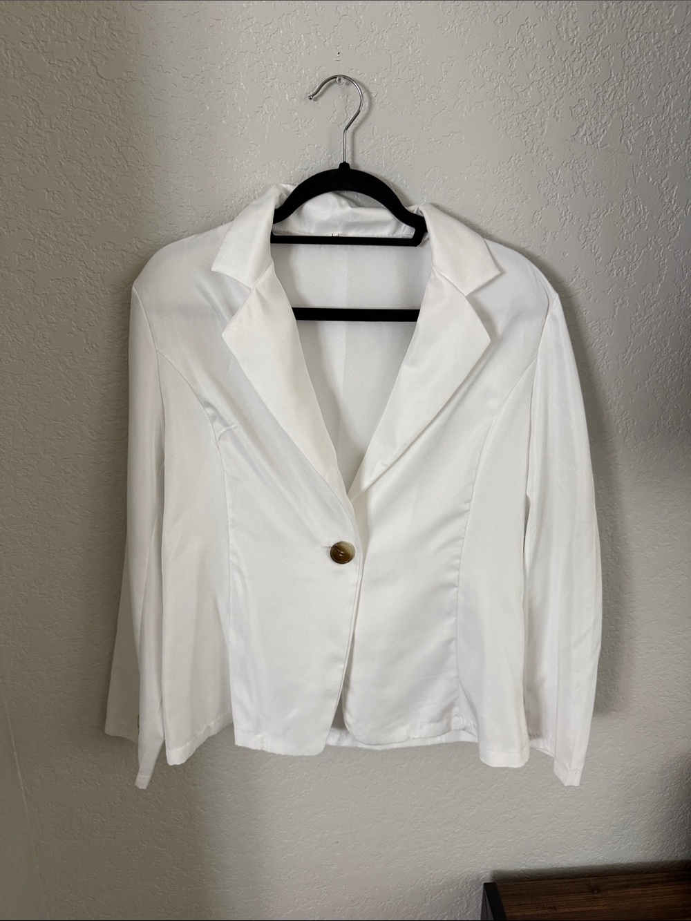 SHEIN White Single-Button Women's Blazer - Picture 1 of 5